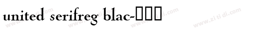 united serifreg blac字体转换